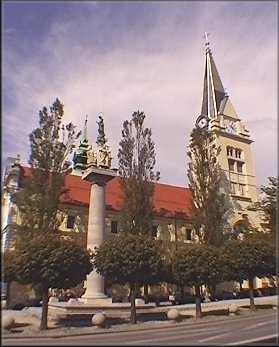 Šentjakobska cerkev - v ospredju Levstikov trg
